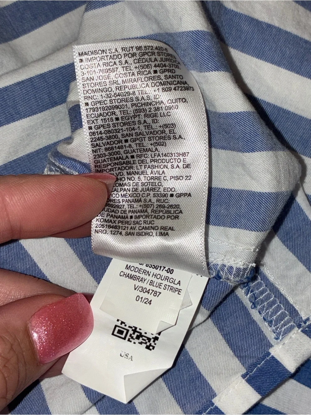 NWT Old Navy Dropped-Waist Midi Skirt XXL blue white vertical stripes plus size